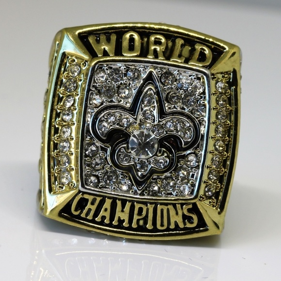 New Orleans Saints Championship Ring Fan Editiom 2009 2010 Gold Super Bowl - Picture 6 of 9